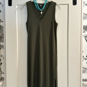 Paige maxi dress, loden green.